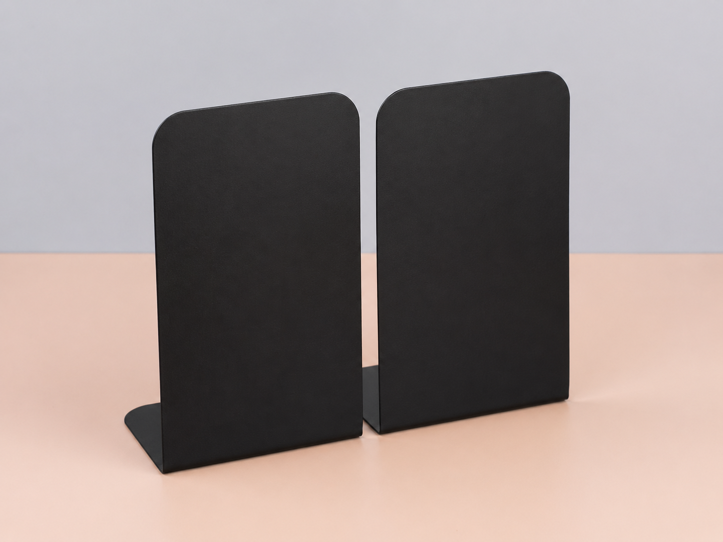 2Pcs Simple Metal Bookend