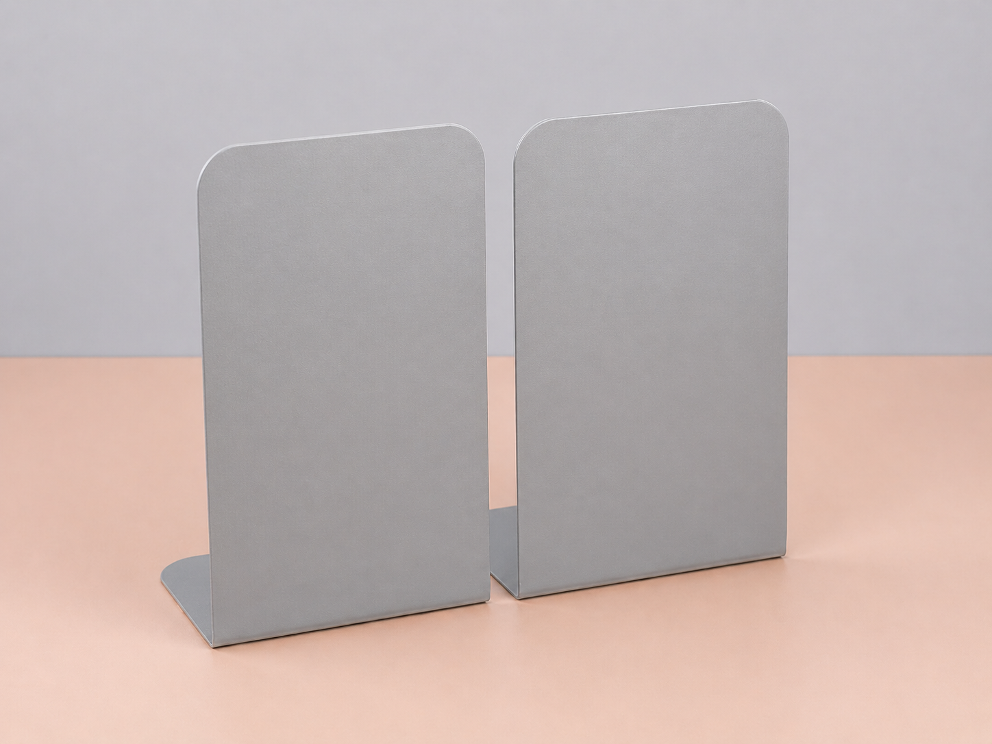 2Pcs Simple Metal Bookend